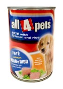 All4pets Dog Food Pate with Chicken And Rice 400 Gms 